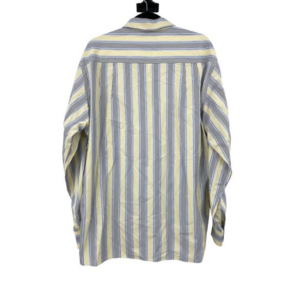 Ermenegildo Zegna Shirts Mens Size Large Button Down Long Sleeve Yellow Blue LOT - Picture 3 of 13